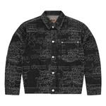 Брюки Corteiz Handwritten Denim Trucker, Black - фото