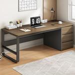 Стол компьютерный 160 см, темный орех, с ящиком, Naijia - фото