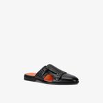 Туфли-мюли кожаные Santoni Monk с двойной пряжкой, черный - фото 3