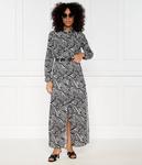 Платье Michael Kors с разрезом и поясом, черный - фото 3