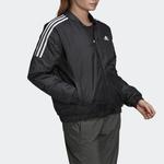 Стеганая куртка женская черная Adidas, черный - фото 6