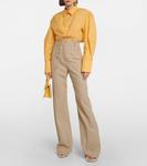 Рубашка La Chemise Plidao из хлопкового поплина JACQUEMUS, желтый - фото 2