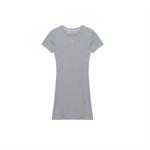 Футболка-платье с вышитым логотипом Marine Serre, серый - фото