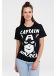 Футболка Marvel Comics - Капитан Америка в черном Logoshirt - фото 3