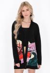 Вязаный кардиган IZIA, черный - фото 2