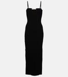 Платье миди la robe sierra bretelles Jacquemus, черный - фото