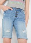 Джинсовые шорты стрейч для девочек John Baner Jeanswear, синий - фото 2
