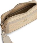 Кожаная сумка через плечо с монограммой Tommy Hilfiger, Beige - фото 4