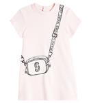 Хлопковое платье baby trompe l'œil Marc Jacobs, розовый - фото