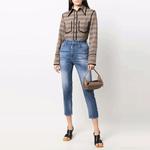 Джинсы Logo Plaque High-Rise Cropped DSQUARED 2, синий - фото 4