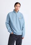 Толстовка Carhartt WIP HALF ZIP AMERICAN SCRIPT, Citadel/Blue - фото