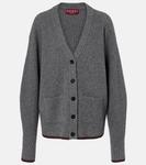 Шерстяной кардиган Gucci, Dusty Dark Grey/Mc - фото