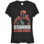 Футболка с рисунком «Дэдпул» для юниоров «No One Cares» Marvel, черный - фото