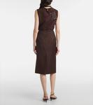 Украшенная миди-юбка Jacques Wei, Brown - фото 3