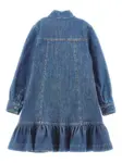 Джинсовое платье с оборками и бантом Philosophy Di Lorenzo Serafini Kids, синий - фото 2