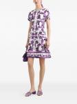 Dolce & Gabbana платье мини с принтом Majolica, фиолетовый - фото 2