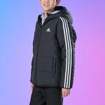 Детская куртка Adidas 3-Stripes Padded, черный - фото 5