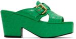 Зеленые босоножки на каблуке Lenka BY FAR - фото