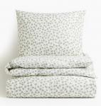 Постельное белье H&M Patterned and Cotton Single, светло-зеленый - фото