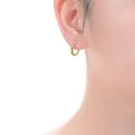 Детские серьги-кольца с кубическим цирконием, покрытые 14-каратным золотом и цветной эмалью Gigigirl, gold - фото 4