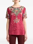 Футболка с цветочным принтом ETRO, красный - фото 2