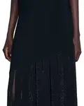 Платье макси с бахромой Sandro, черный - фото 4