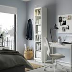 Книжный шкаф со стеклянной дверцей BILLY/OXBERG IKEA, 40x30x202 см, цвет white/glass - фото 4