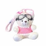 Плюшевый кулон Curl Bear Pilot высотой 10 см Happy Fish - фото