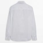 Рубашка Massimo Dutti 100% Linen Regular Fit, белый - фото 2