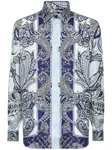 Шелковая рубашка с принтом пейсли Philipp Plein, синий - фото