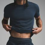 Футболка Skims Cotton Classic, темно-синий - фото 3