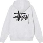 Толстовка Stussy Basic Zip Hood 'Ash Heather', серый - фото 3