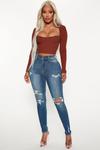 Джинсы скинни Fashion Nova 9896, деним - фото