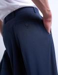 Прямые шерстяные брюки Topman в темно-синем цвете - фото 4