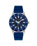 Мужские силиконовые часы Quartz GW0420G1 с синим ремешком Guess, синий - фото