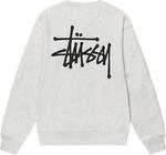 Толстовка Stussy Basic Crew 'Ash Heather', серый - фото 3