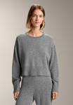 Джемпер OYSHO ROUND-NECK, Light Grey - фото