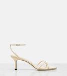 1998 Leo 65 кожаные сандалии Jimmy Choo, Buttermilk - фото 4