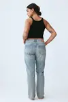 Прямые низкие джинсы H&M, синий - фото 4
