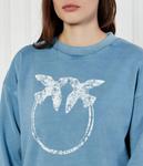 Свитер миндело Relaxed fit Pinko, синий - фото 4