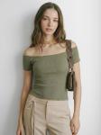 MANGO TEEN Топ 'SILVA' в цвете хаки - фото 7