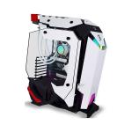 Корпус KEDIERS C650 Mech, ATX/Micro-ATX, Mid Tower, открытый, белый - фото