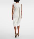 Платье миди из крепового джерси с вырезом Tom Ford, Chalk - фото 3