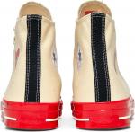 Кроссовки Converse Comme des Garçons Play x Chuck 70 High Pristine Red, кремовый - фото 6