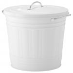KNODD  КНОДД Бочка с крышкой, белая, 16 л IKEA - фото