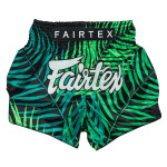 Шорты для тайского бокса Fairtex Bs1945 Tropical, размер M, черный/зеленый - фото