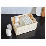 JUBLA Свеча в виде короны, белая IKEA - фото 5