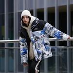 Пуховик унисекс на 361°, Белый/Синий - фото 7