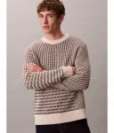 Шерстяной свитер regular fit Calvin Klein, бежевый - фото