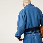 Джинсовая куртка-блузон MIU MIU, синий - фото 2